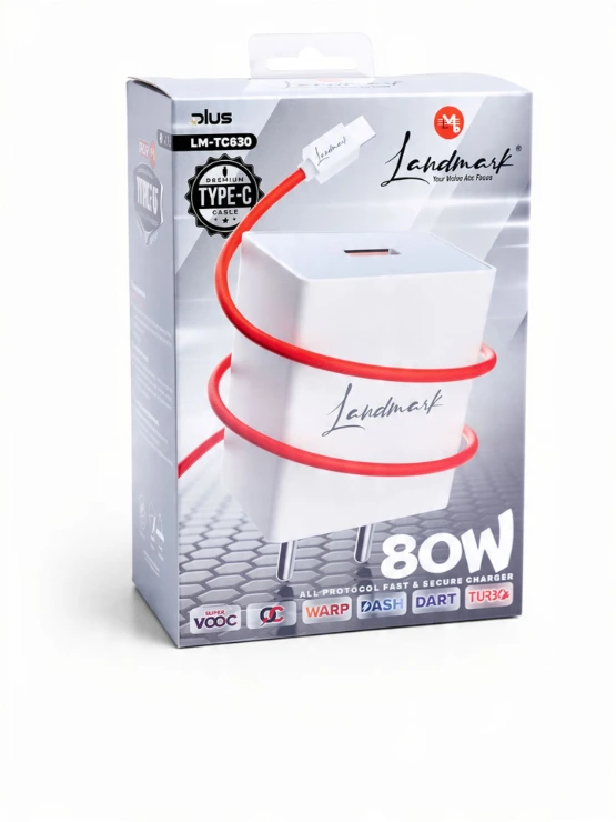 80 W SuperVOOC 7.3 A Wall Charger for Mobile with Detachable Cable